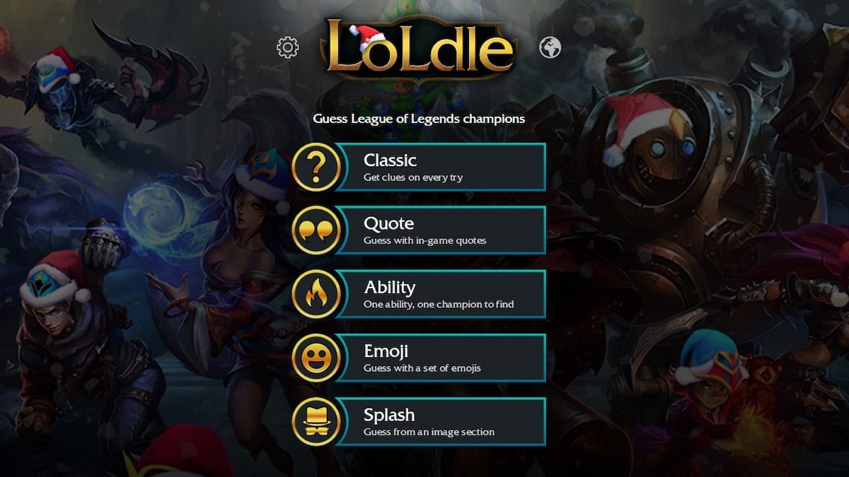 LoLdle front page