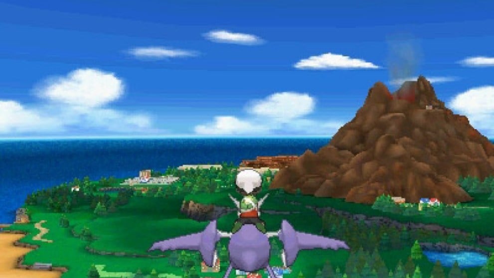 Pokemon Omega Ruby flying on a Latios