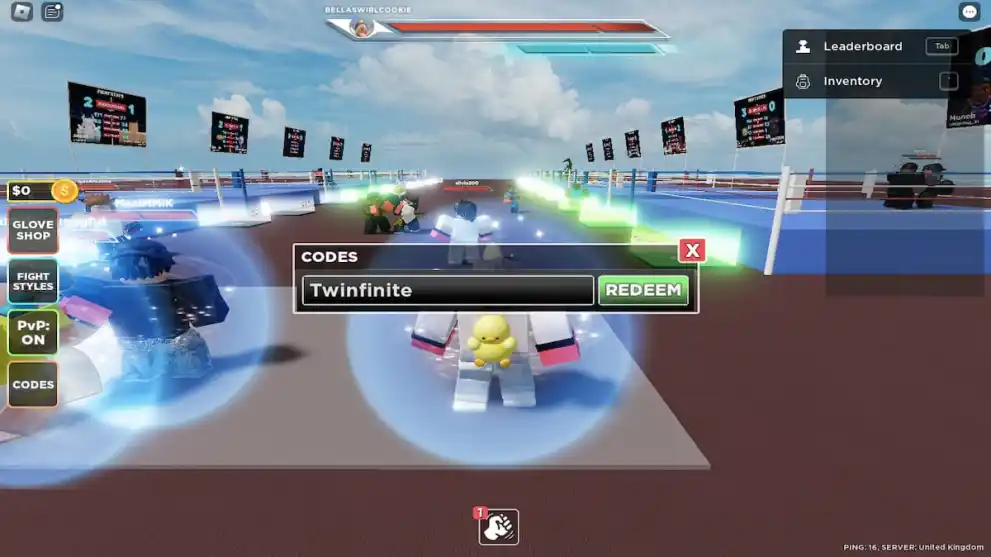 How to redeem Untitled Boxing Game codes in Roblox